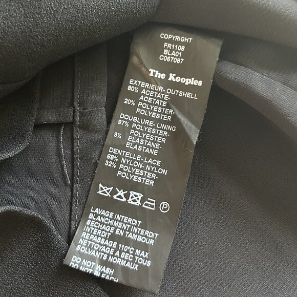 The Kooples Black Lace Insert Crepe Dress ASO Clary Fray - Picture 8 of 10